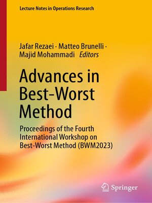 cover image of Advances in Best-Worst Method